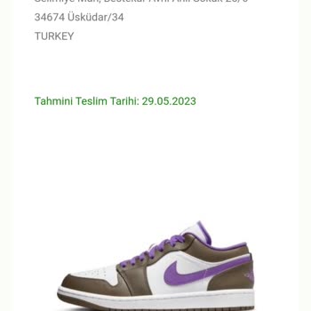 Nike Yanlış Ayakkabı Gönderilmesi