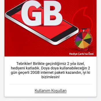 Vodafone FreeZone'liyim Ama Haftada 1 Kere Çark Çevirebiliyorum