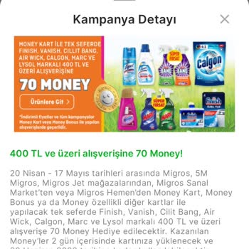 Migros Money Puan Yüklenmedi!