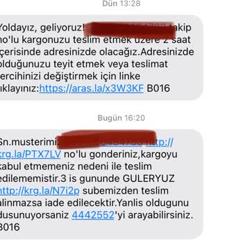 Aras Kargo Güleryüz Şubesi Evde Olmama Rağmen Kargoyu Teslim Etmedi