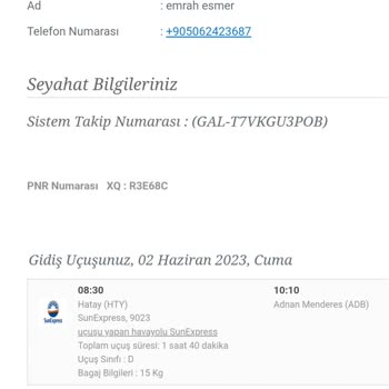 Sunexpress Biletleri İptal Etti