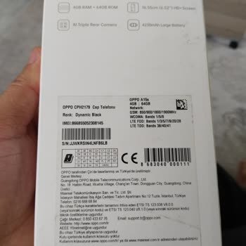 Oppo Ürün Sipariş Farkı Ve Ürün Uygunsuzluğu