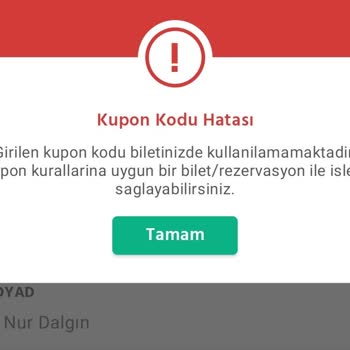 Obilet Demokrasi Biletimi Kullanamıyorum Hata Veriyor.