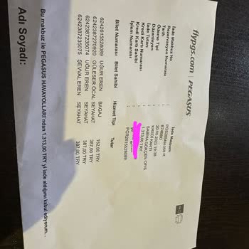 Pegasus, Uygulama Hatası Yüzünden Biletimi Yaktı