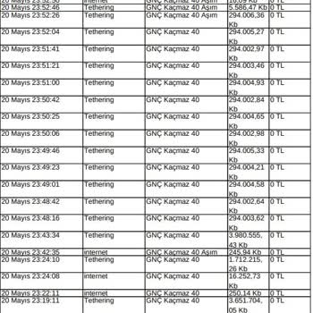 Turkcell İnternet Bir Anda Onlarca GB Kayıp Oldu