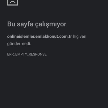 Emlak Konut Açılmayan Başvuru Sayfası
