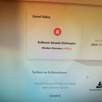 Sibanet Hatay Dörtyol İnternet Sorunu!