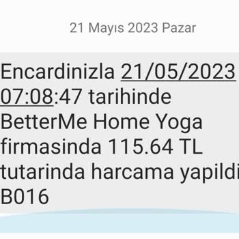 Betterme Yoga Uygulaması Haksız Ve İzinsiz Para Çekimi