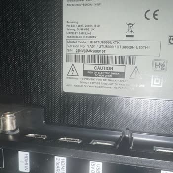 Samsung TV, UHD 8000 Ekran Hatası Açılıp Kapanıyor