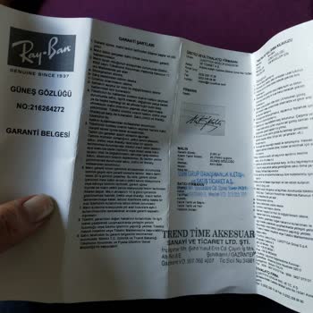 Trendyol (satıcı Da Trendyol) Sahte Rayban Satıyor.!