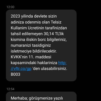 Vodafone Telsiz Kullanım Adıyla Haksız Kazanç!