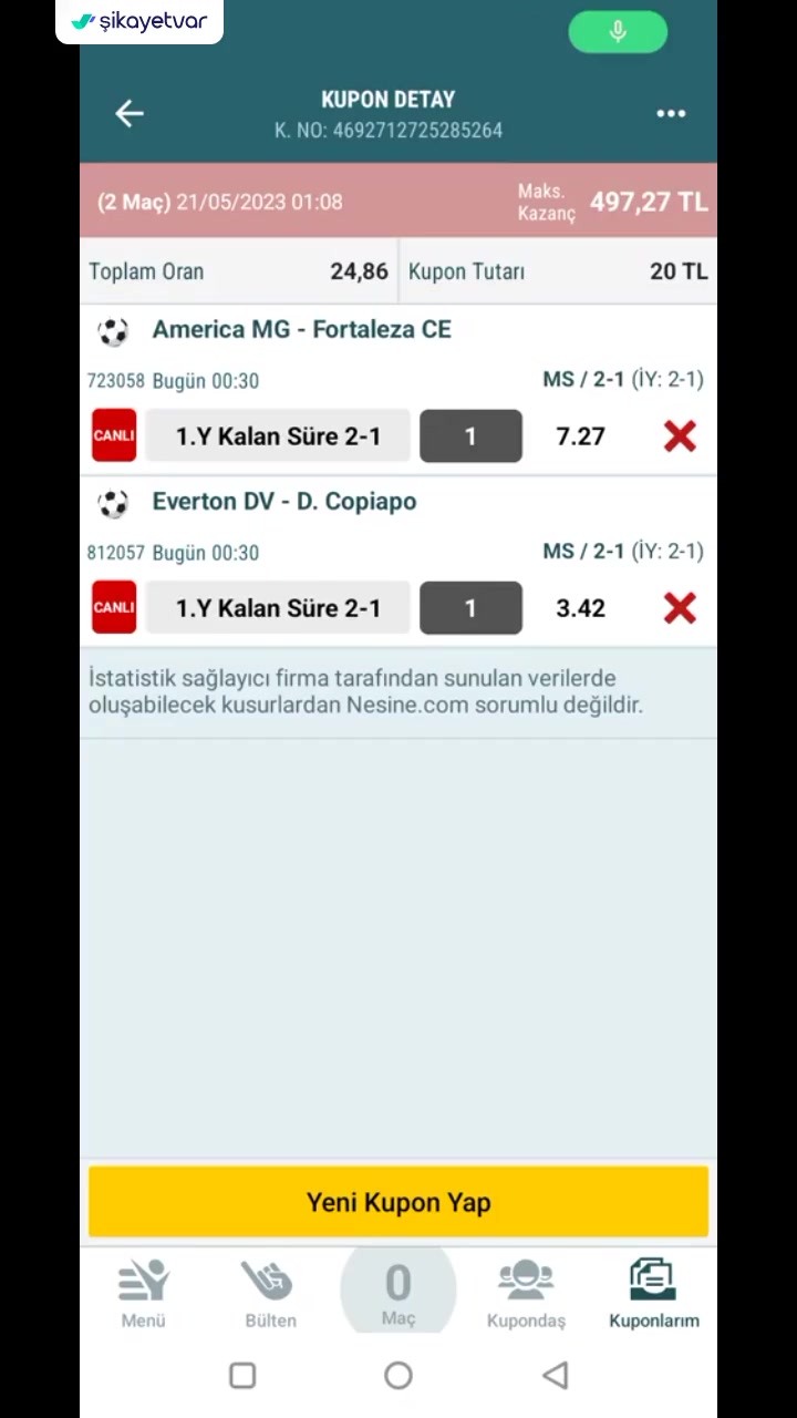 Nesine Kuponun Tutması Lazımken Kupon Böyle Oldu! videonun kapak resmi