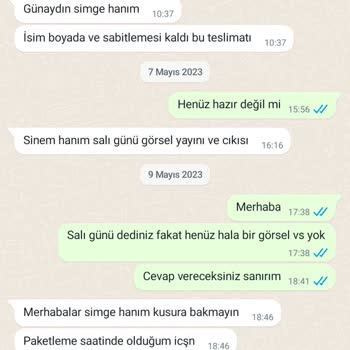 Z&G Tasarım Atölyesi Aylar Sonra Zahmet Edip Gönderdikleri Sipariş, Yazıklar Olsun!