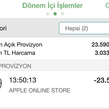 Garanti BBVA Kredi Kartı Açık Provizyon