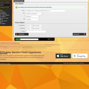 Ösym Sayfasından Dan Telefon M Ve Adres Değişikliği Yapamıyorum