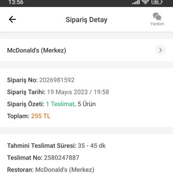 McDonald's Yanlış Ürün Teslimatı
