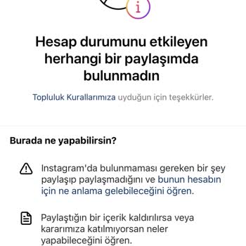 Instagram Hesap Hareketi Kısıtlama Sorunu