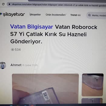Vatan Bilgisayar Kusurlu, Ayıplı, Hatalı Ürünler Satıyor