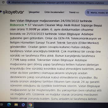 Vatan Bilgisayar Kusurlu, Ayıplı, Hatalı Ürünler Satıyor