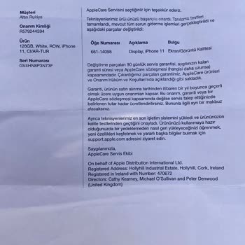 Apple Store Apple İphone 11 128 GB Cihazımda Servis Yok Ve Hücresel Ağ Sorunu Yaşadım