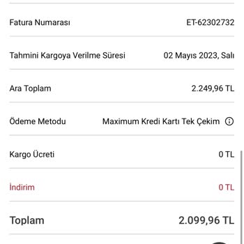 Karaca İadem Yapılmadı