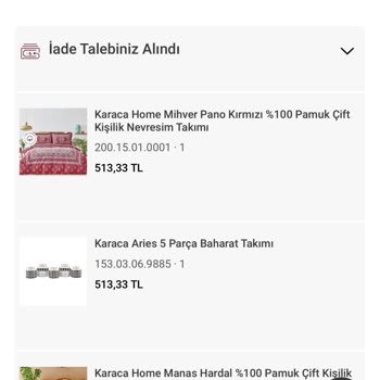 Karaca İadem Yapılmadı