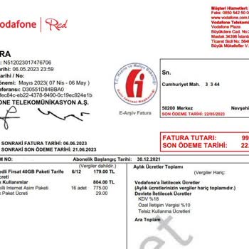 Vodafone 3 Ayda 2575 TL Fatura Kesti. Boykot Ediyoruz Artık.