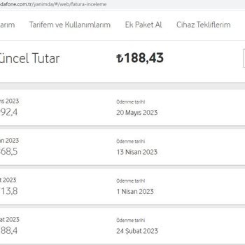 Vodafone 3 Ayda 2575 TL Fatura Kesti. Boykot Ediyoruz Artık.
