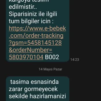 Ebebek Hasarlı Teslimat Mağduriyeti