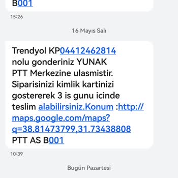 Konya Yunak PTT Kargo Kargomu Dağıtıma Çıkarmadan İade Ediyor