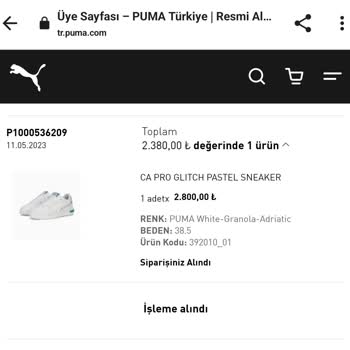 Puma Online Sipariş Gecikmesi