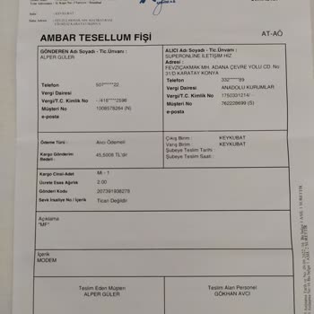 Anadolu Telekom Superonline Modem İadesinde Fatura Sorunu