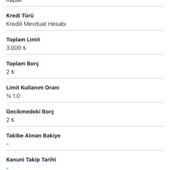 ING Bank 2₺'lik Borç