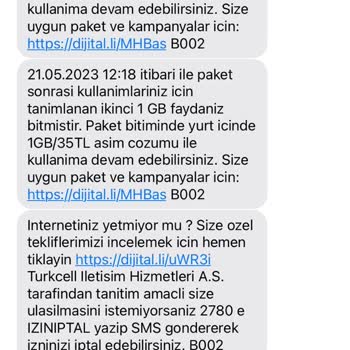 Turkcell Aşırı İnternet Tüketimi Ve İzinsiz Paket Tanımlama
