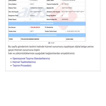 Aras Kargo Geçit Şube Kargomu Kaybetti