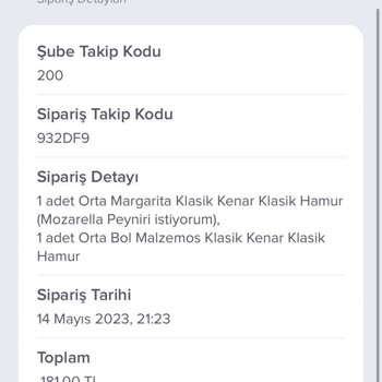 Domino's Ücret İadesi Ve Sipariş İptali