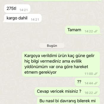 Akça Butik'ten Sipariş Verdim Ama Ürün Gelmedi