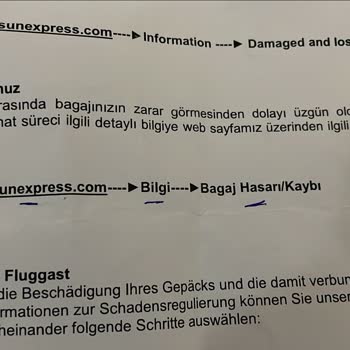 Sunexpress Hava Yolları Uçakta Kırılan Valiz!