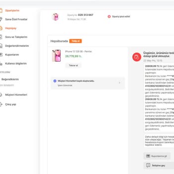 Hepsiburada.com Sitesinden Alınan Ürün Teslim Edilmiyor.