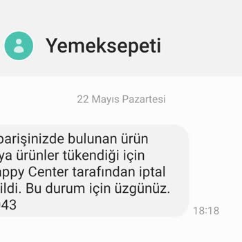 Yemeksepeti Yanlış Sipariş Bilgilendirmesi Ve Yanlış Gerekçeyle İptal