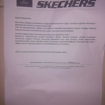 Skechers Marka Ayakkabı İç Topuk Kısmında Deforme