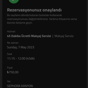 Sephora Makyaj Randevusu Hatası