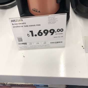 Arzum Kahve Makinesi Parasını Verip Alamıyorum
