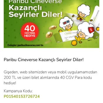 Paribu Cineverse Kampanya Tanımlama Hatası