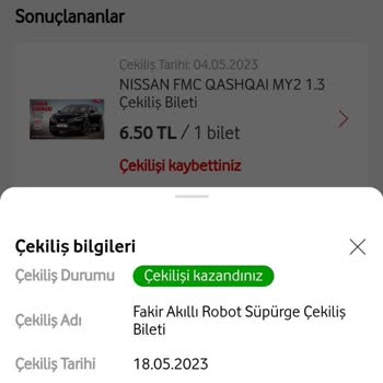 Vodafone Yanımda Çekilişinde Kazandığım Fakir Akıllı Robot Süpürge Teslim Edilmedi
