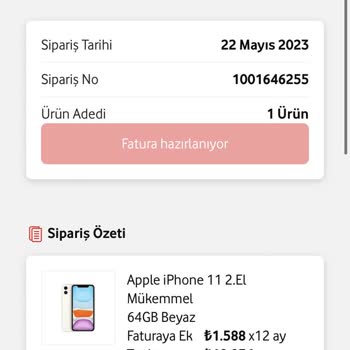 Vodafone Yanımda Uygulaması Limitim Düşük Olduğu İçin Siparişimi İptal Etti