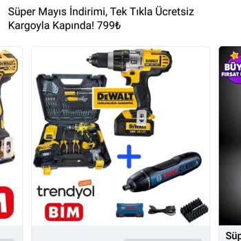 Dewalt-set.com.tr Delfi Market Tanıtımdaki Ürün Yerine Eksik Ürün Göndermiştir.