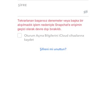 Snapchatte Kalıcı Engel Yedim