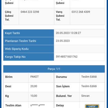 Sürat Kargo'nun Adıma Yanlış Kargo Göndermeleri