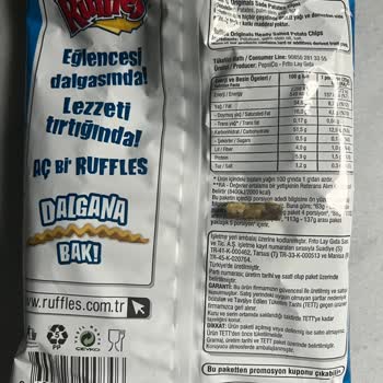 Ruffles Cips Paketinden İzmarit Çıktı